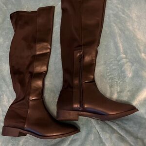 Boots Elegant Black Over the Knee Boots